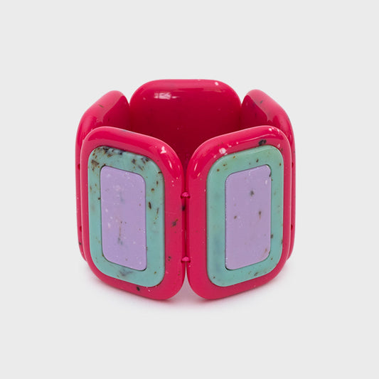 CORDELIA BRACELET DARK PINK LILAC GREEN