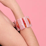 Cargue la imagen en el visor de la galería, BRAZALETE OCTAVIA ROSA NARANJA
