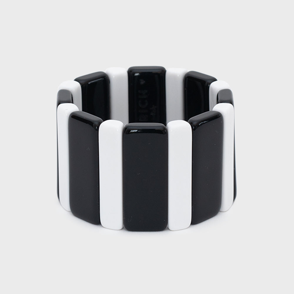 BRAZALETE ROMA BLANCO NEGRO