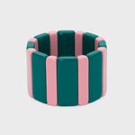 Cargue la imagen en el visor de la galería, BRAZALETE ROMA VERDE ROSA
