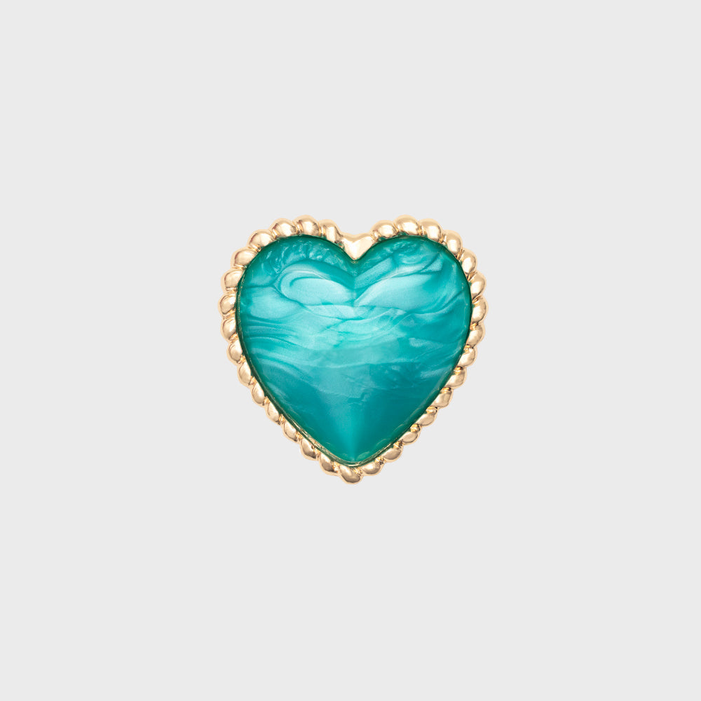 PRENDEDOR CORAZON ENTORCHADO VERDE