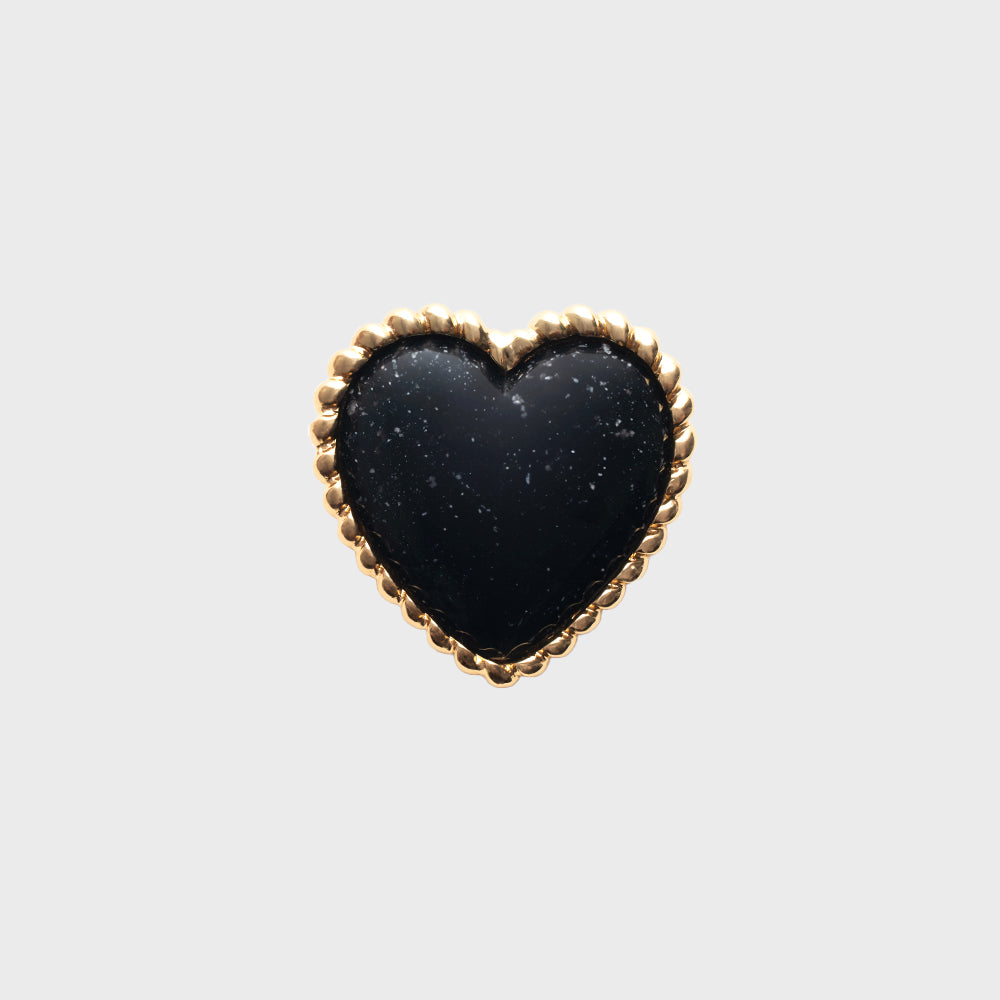 PRENDEDOR CORAZON ENTORCHADO NEGRO