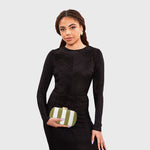 Load image into Gallery viewer, CLUTCH LUDOVICA PILLBOX HUESO VERDE
