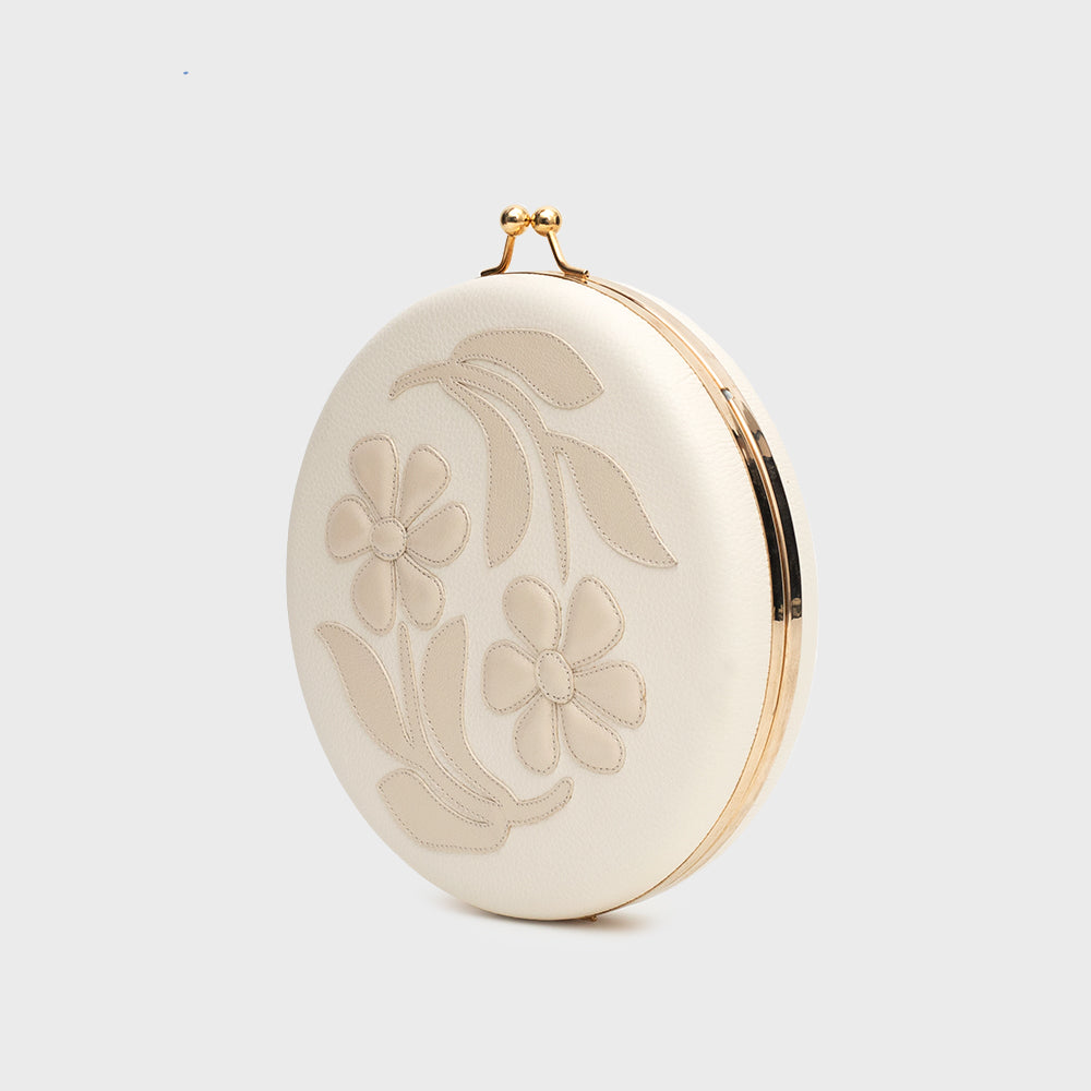 CAMELLIA IVORY CLUTCH