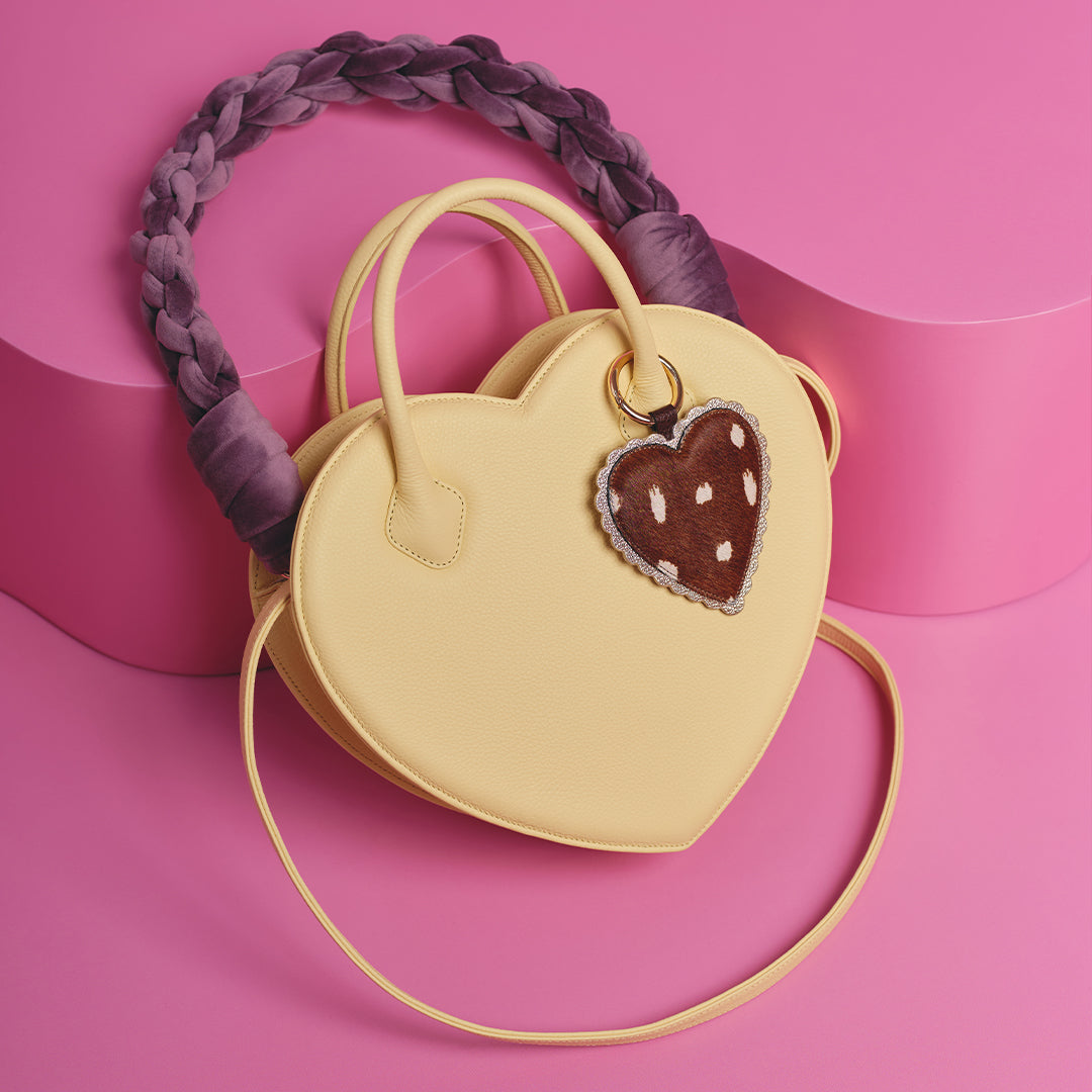 CANDELARIA HEART BAG AMARILLO PASTEL