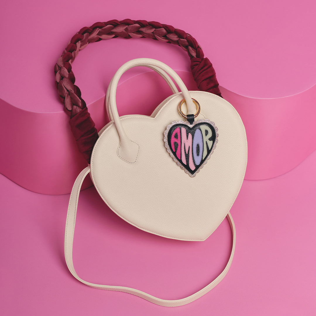 CANDELARIA HEART BAG HUESO