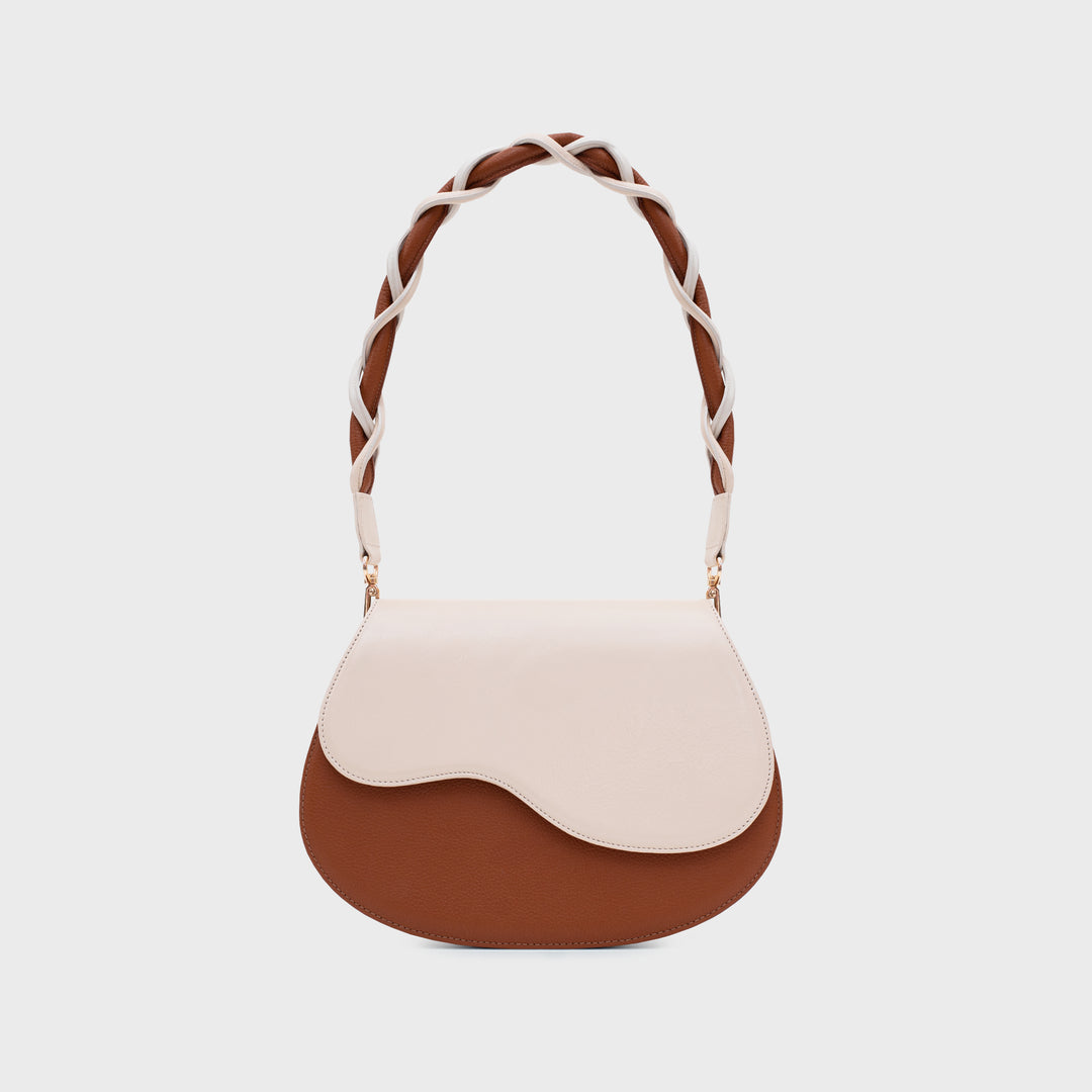 TINA CLAM BAG COBRE