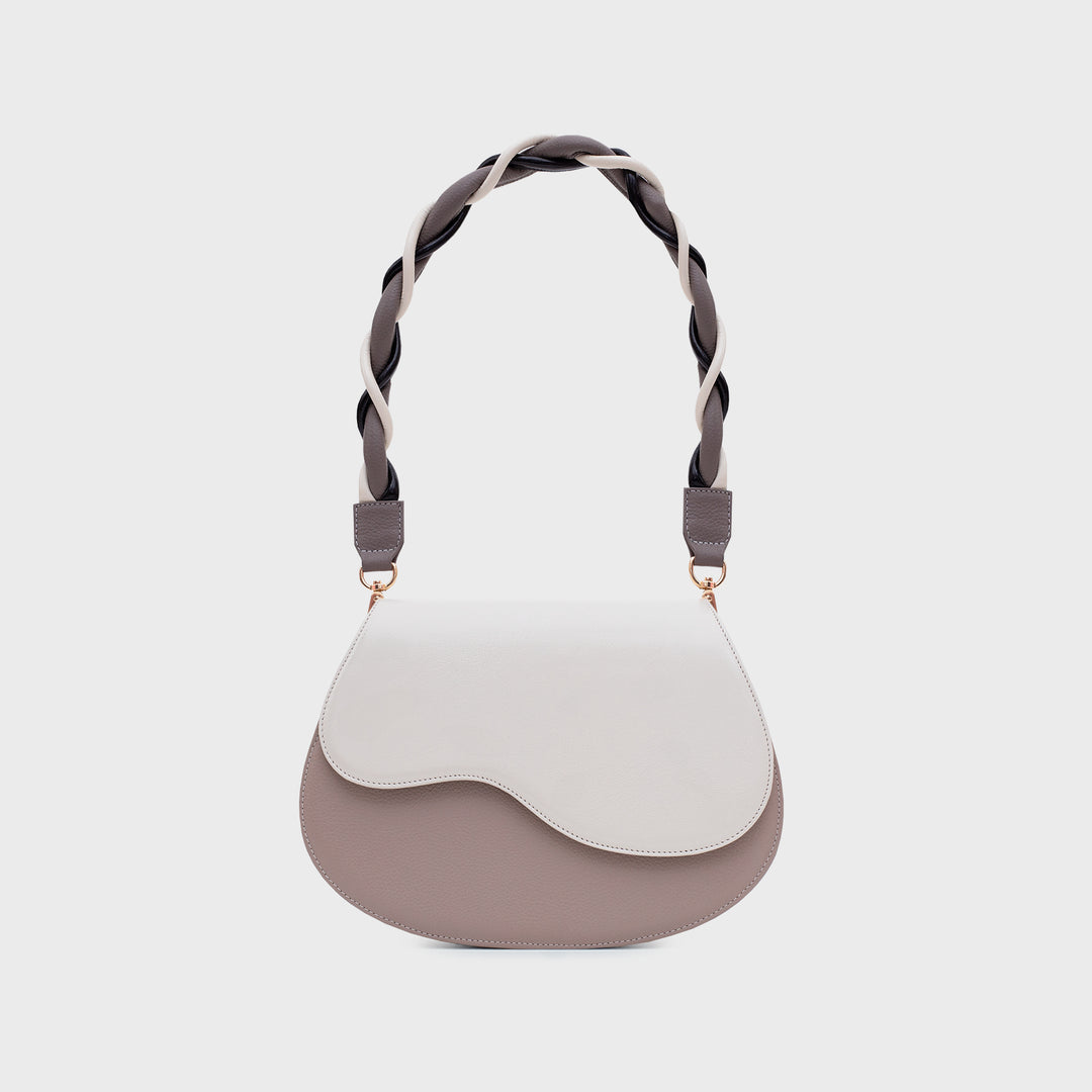 TINA CLAM BAG MARRÓN