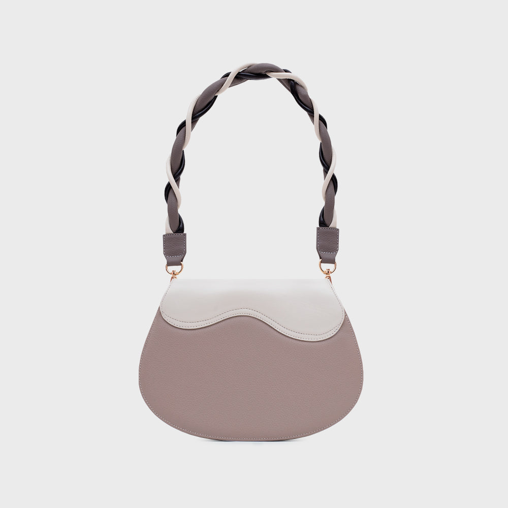 TINA CLAM BAG MARRÓN