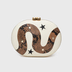 Load image into Gallery viewer, ANACONDA STARS IVORY CLUTCH
