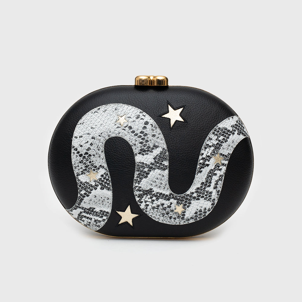 ANACONDA STARS CLUTCH BLACK