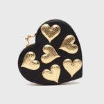 Load image into Gallery viewer, BLACK ROSALIE HEART CLUTCH
