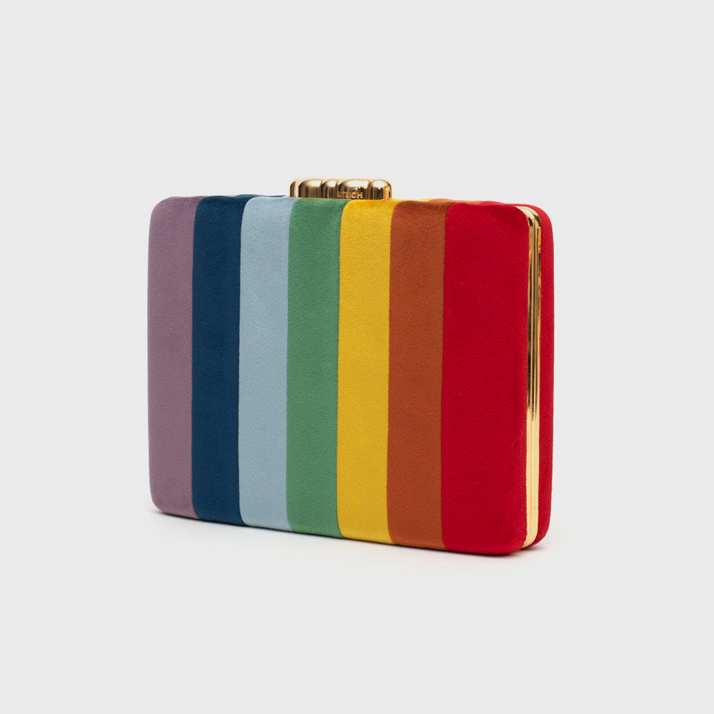 RETRO SUNSHINE MULTICOLOR RECTANGULAR CLUTCH