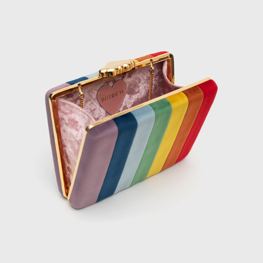 RETRO SUNSHINE MULTICOLOR RECTANGULAR CLUTCH