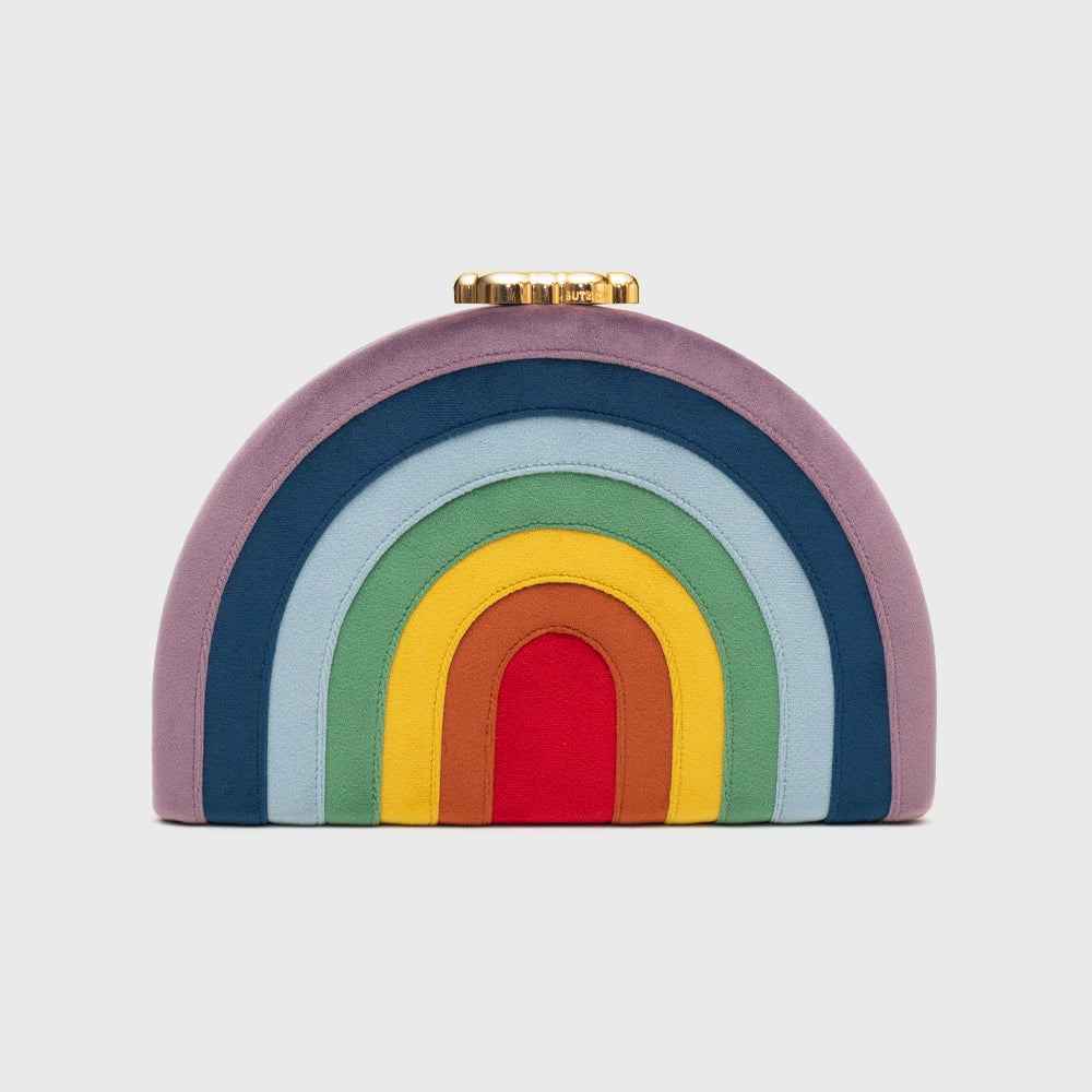 RETRO SUNSHINE RAINBOW MULTICOLOR CLUTCH