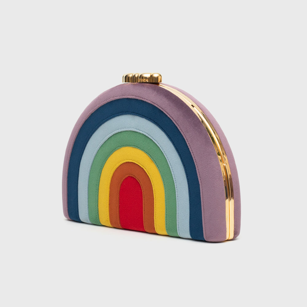 RETRO SUNSHINE RAINBOW MULTICOLOR CLUTCH