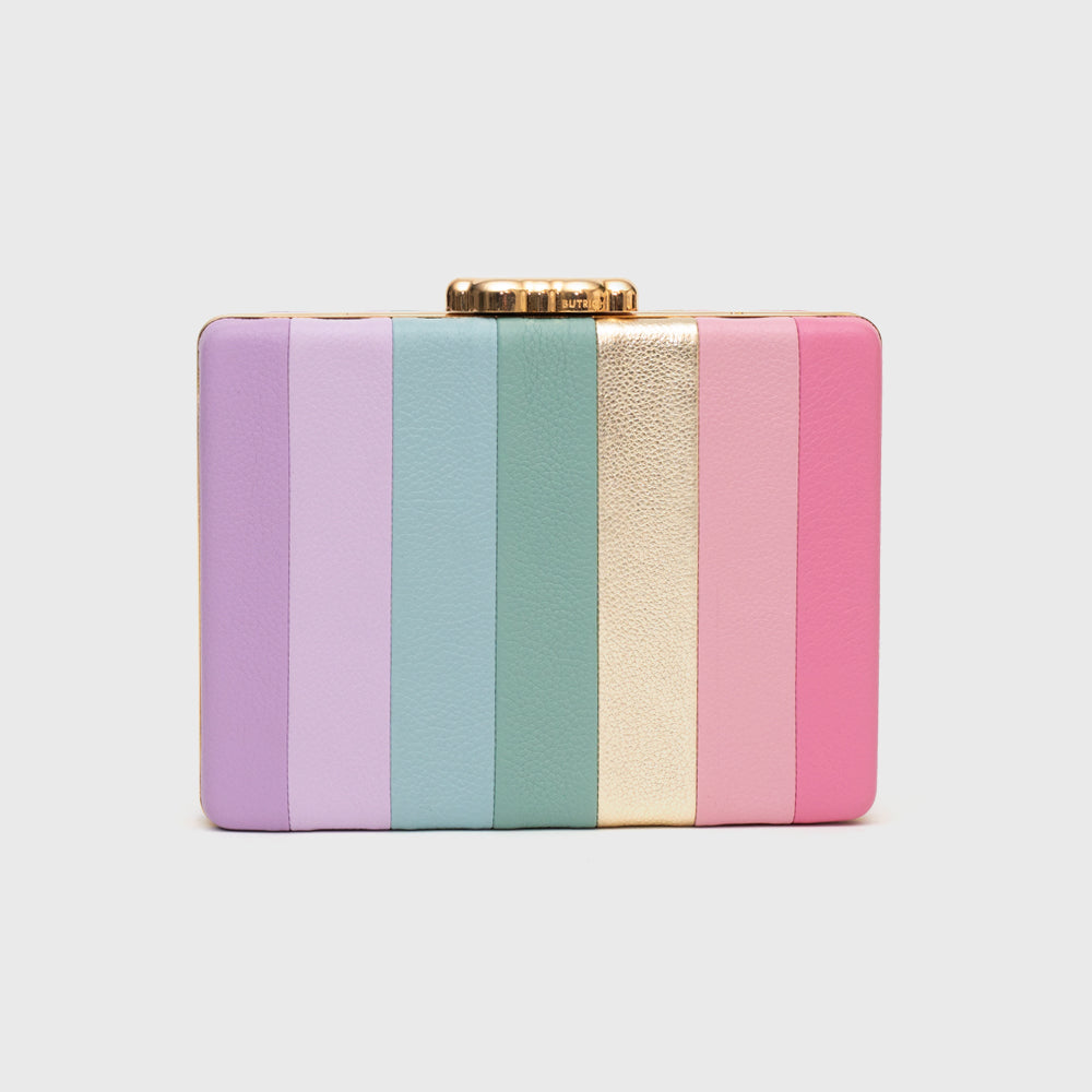 SWEET SUNSHINE RETRO MULTICOLOR RECTANGULAR CLUTCH