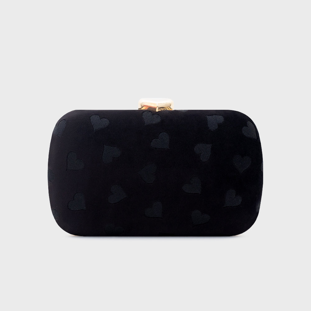 CLUTCH PILLBOX NISHA NEGRO