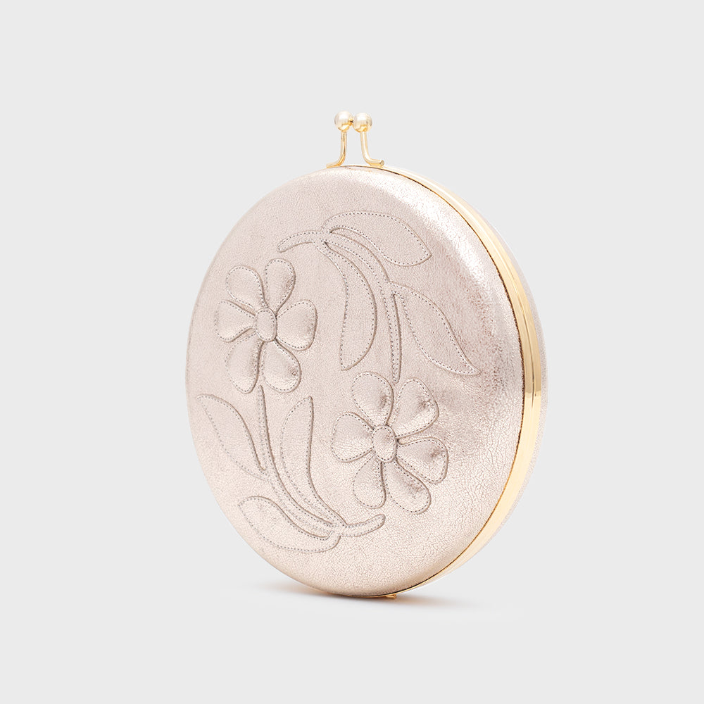 CLUTCH CAMELIA PLATINO ORO