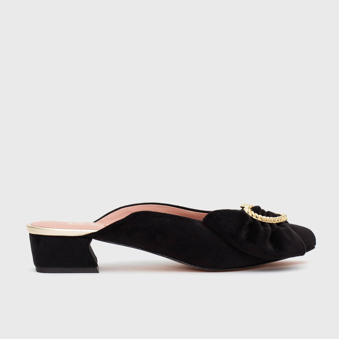 DARCIA MULE FLAT BLACK