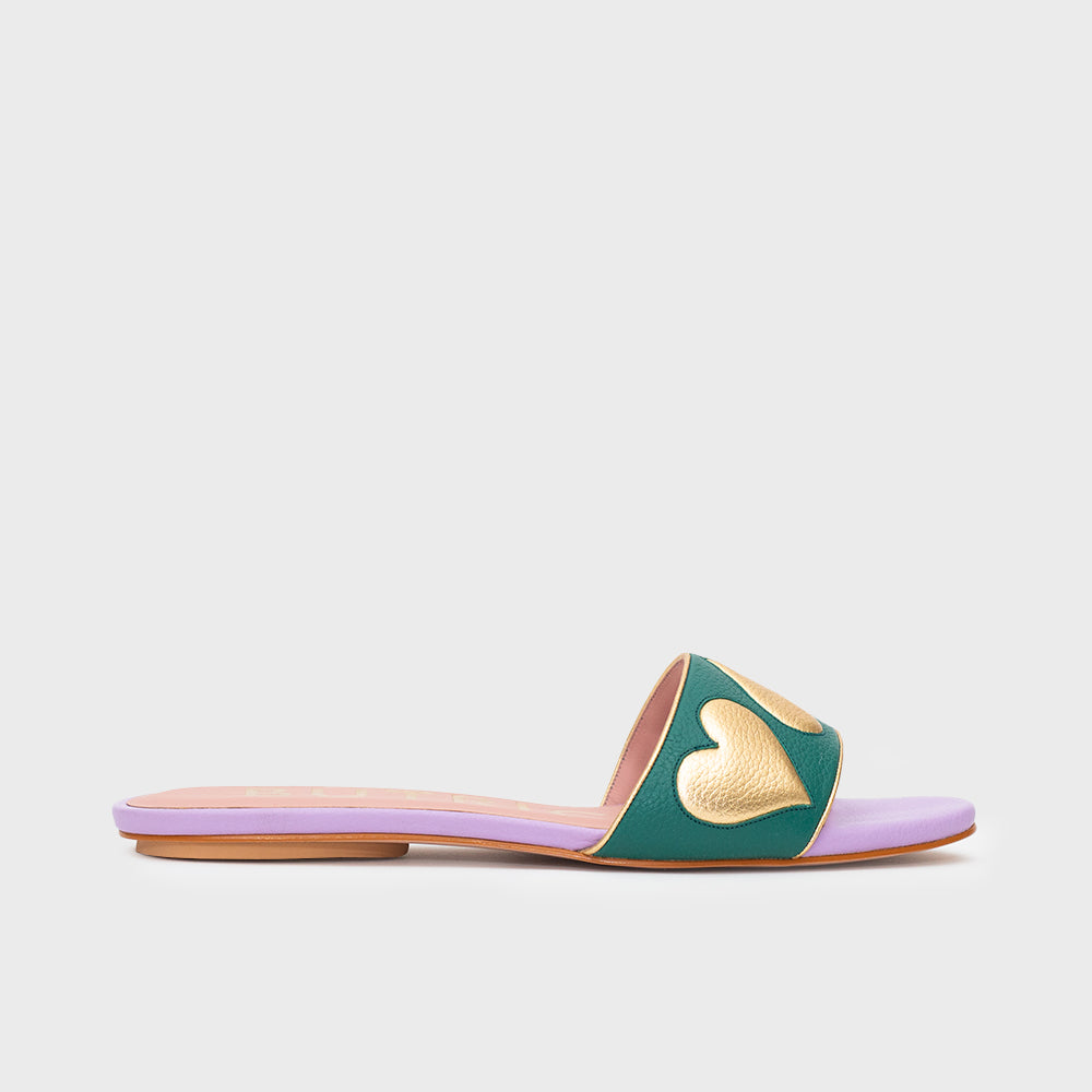 EMILIANA FLAT LILA VERDE