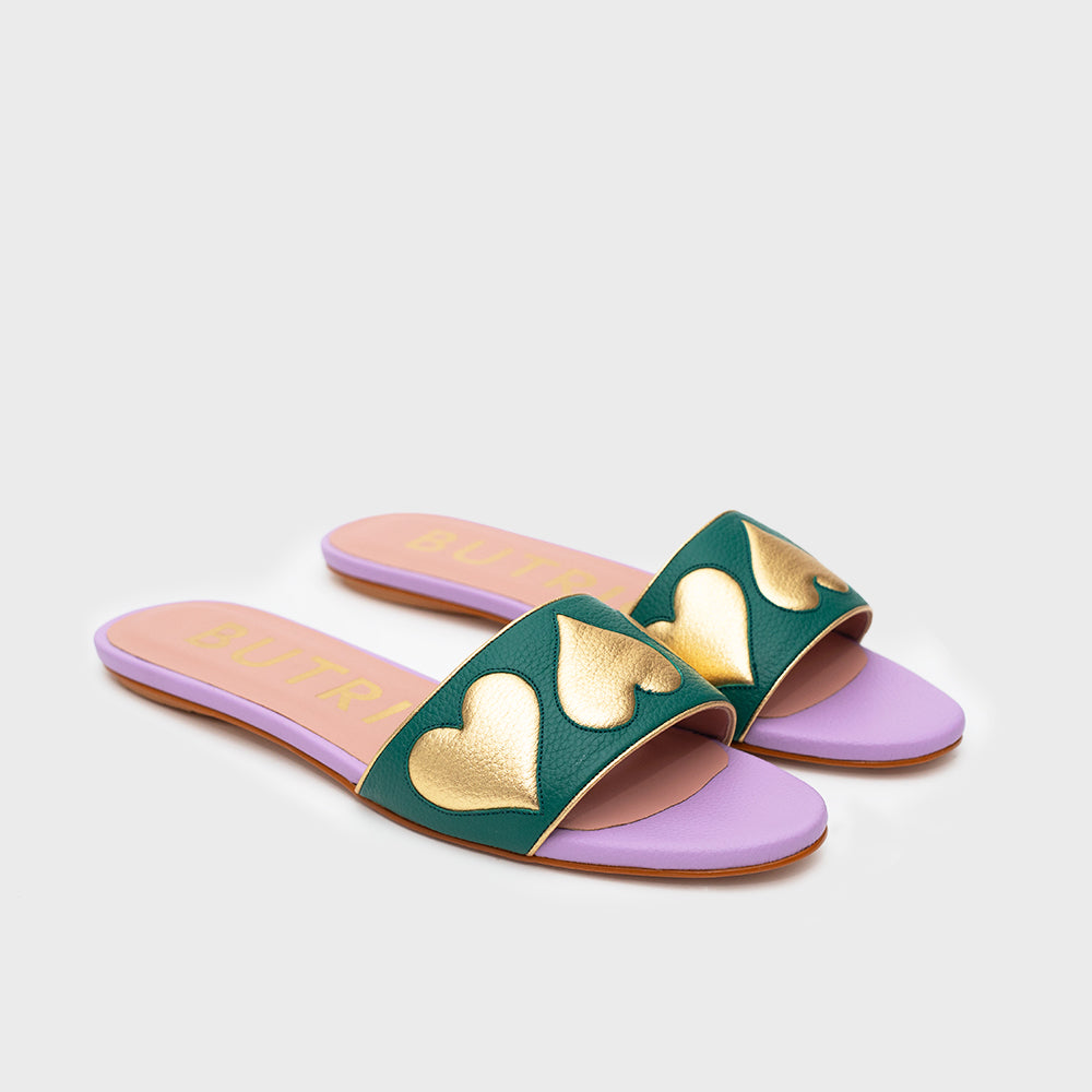 EMILIANA FLAT LILA VERDE