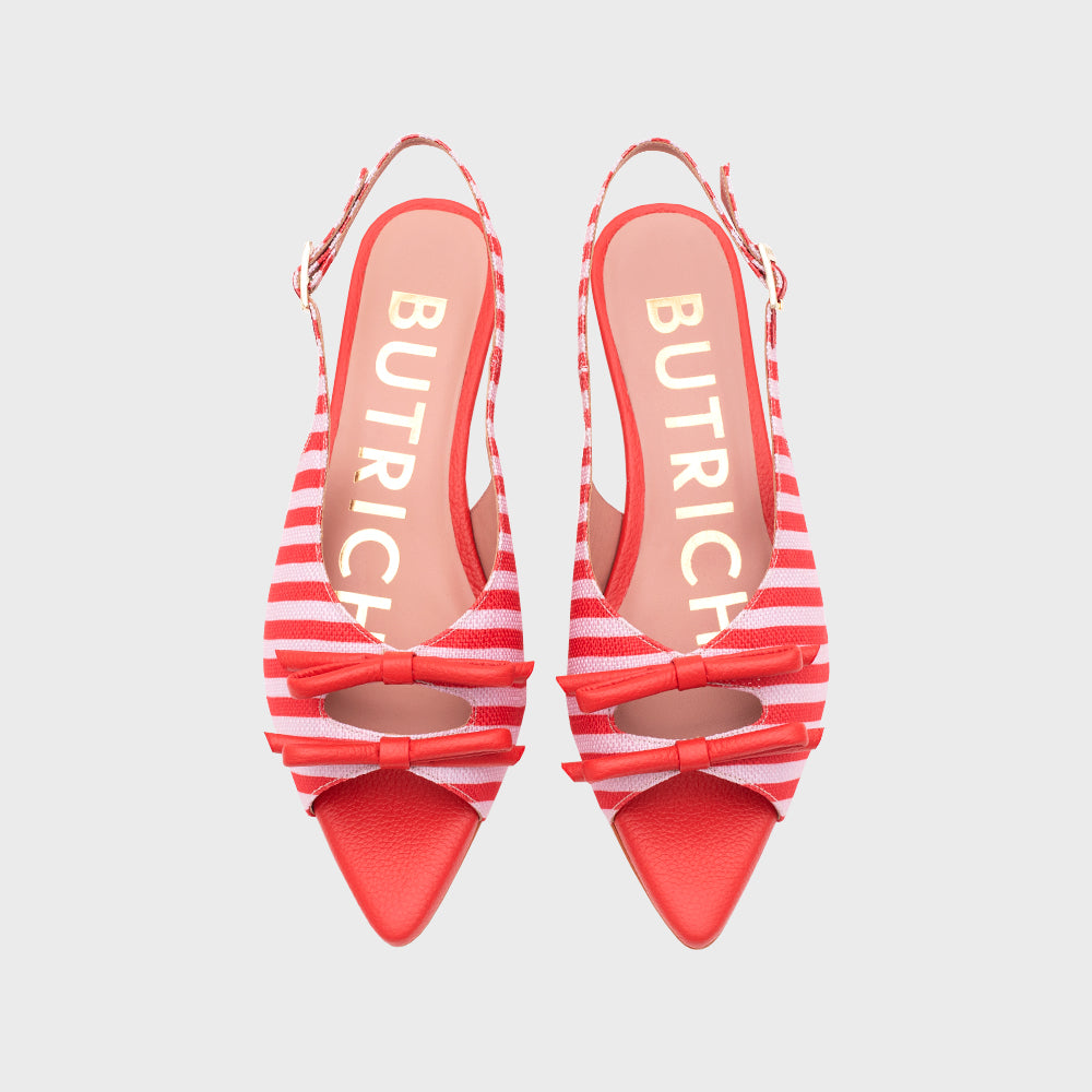 EUGENIA FLAT SLINGBACK ROJO
