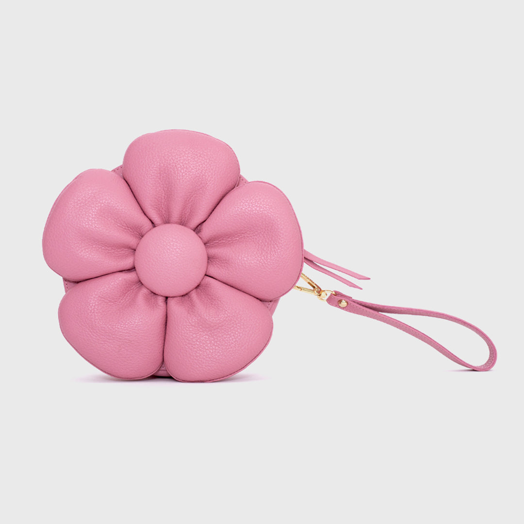 FANCY FLOWER BAG DARK PINK