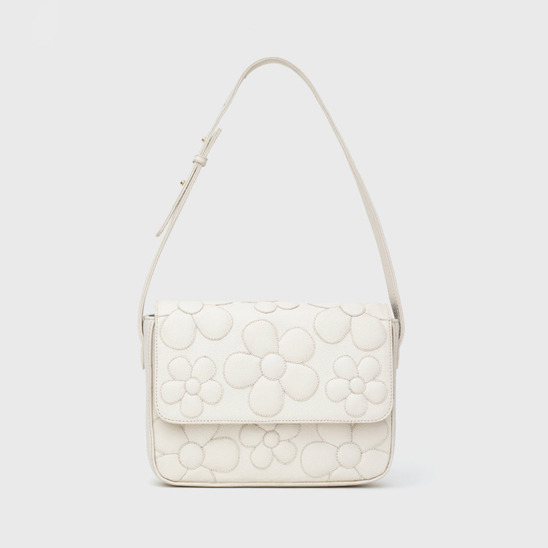 FANCY FLOWER FLAP BAG HUESO