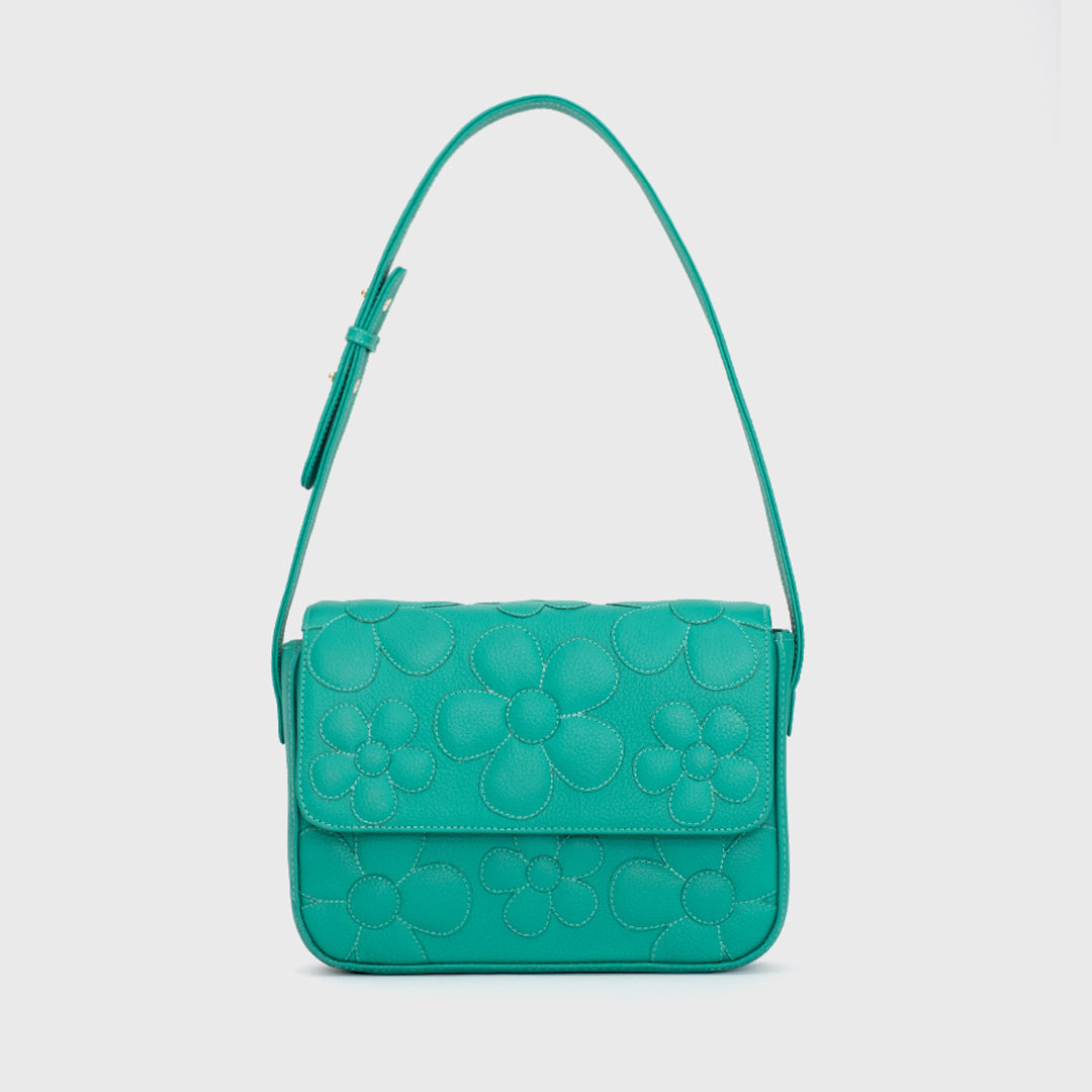 FANCY FLOWER FLAP BAG VERDE