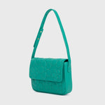 Cargue la imagen en el visor de la galería, FANCY FLOWER FLAP BAG VERDE
