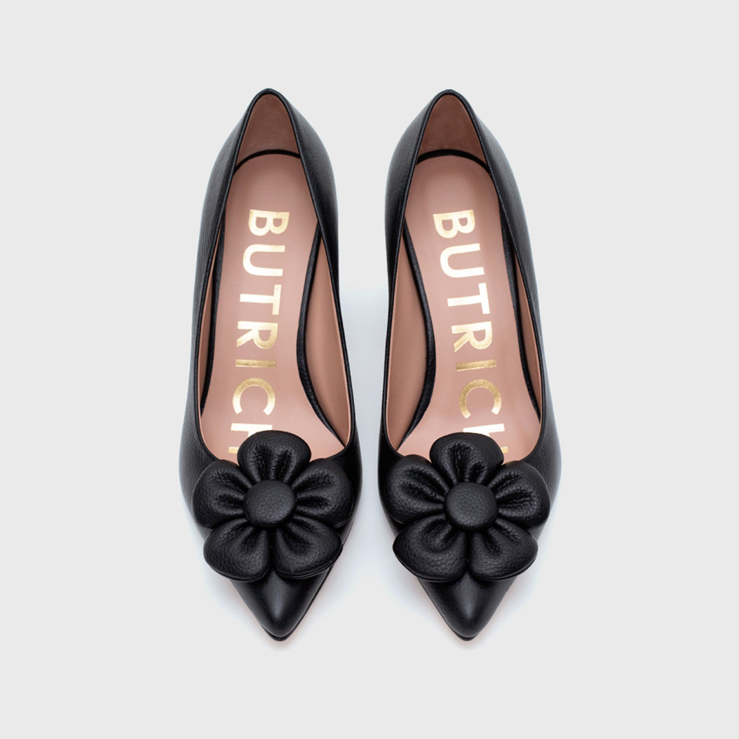 FANCY FLOWER PUMP NEGRO