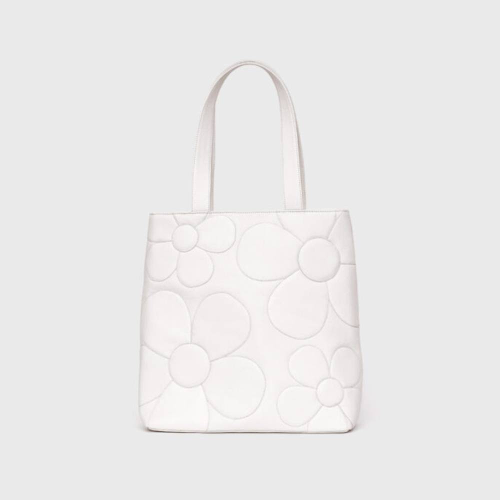 FANCY FLOWER SHOPPER BAG BONE