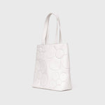 Load image into Gallery viewer, FANCY FLOWER SHOPPER BAG BONE
