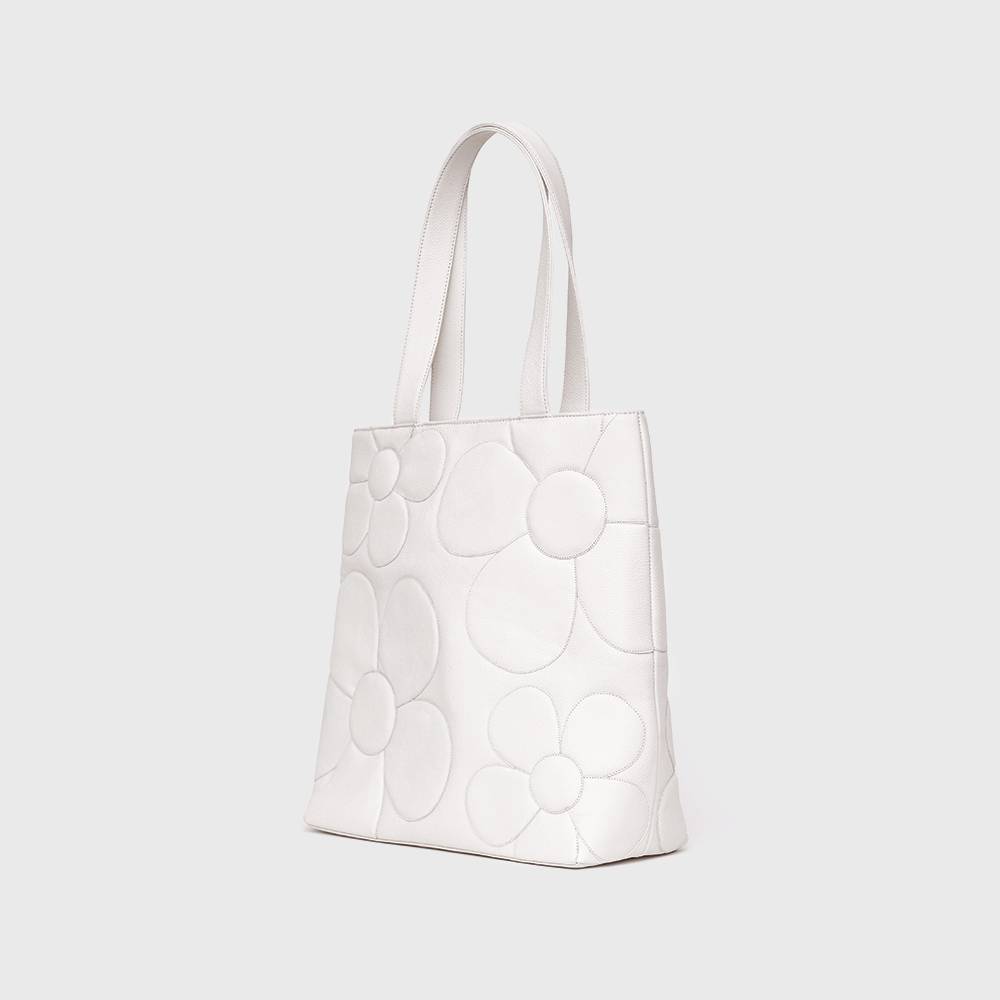 FANCY FLOWER SHOPPER BAG BONE