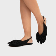 FEDERICA FLAT SLINGBACK NEGRO