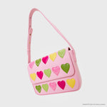 Load image into Gallery viewer, FLAP BAG SMILEY HEARTS PINK
