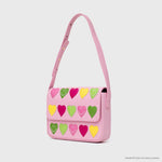 Load image into Gallery viewer, FLAP BAG SMILEY HEARTS PINK
