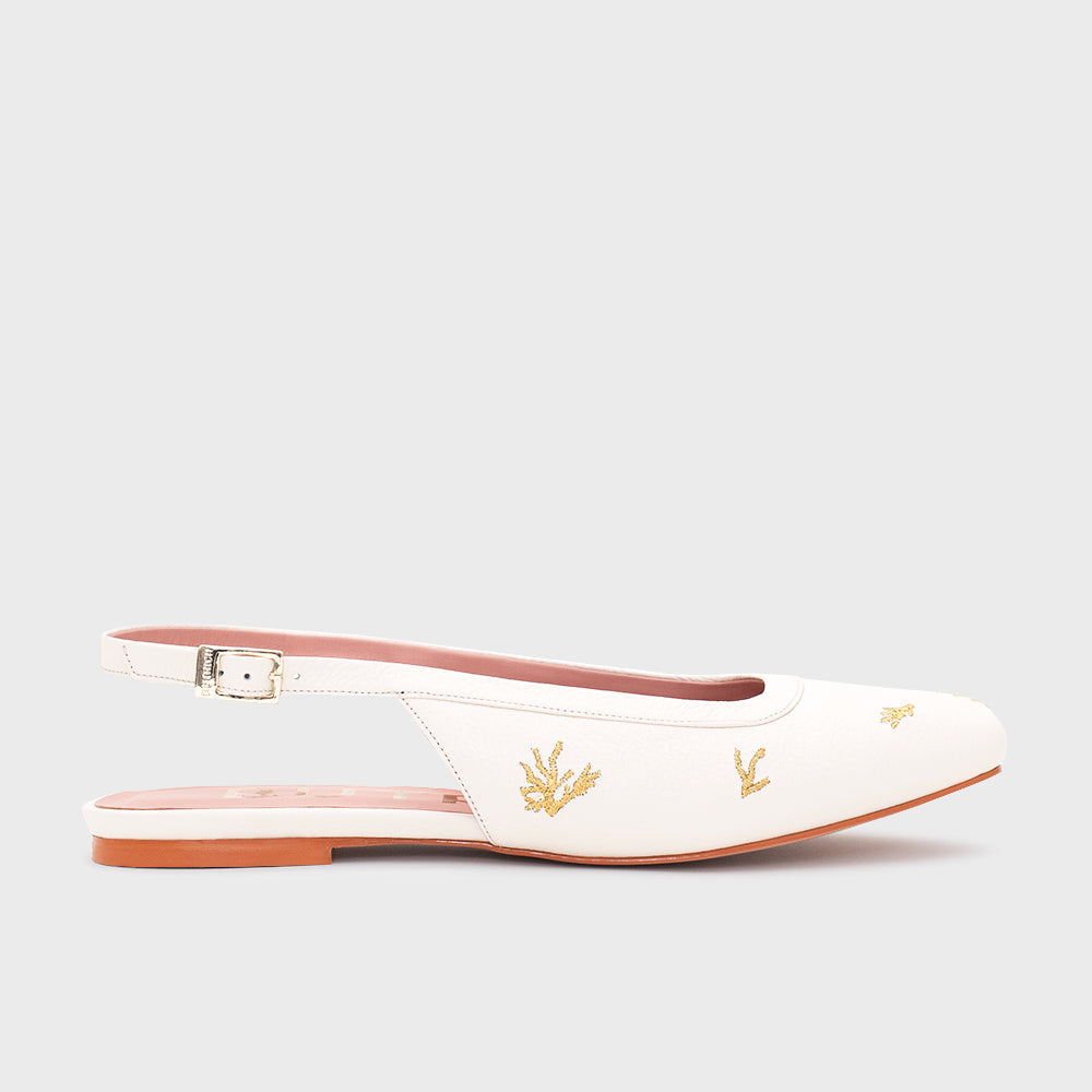 FLAVIA FLAT SLINGBACK HUESO