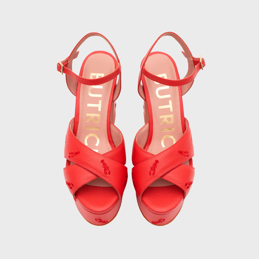 FLAVIA PLATAFORMA ROJO