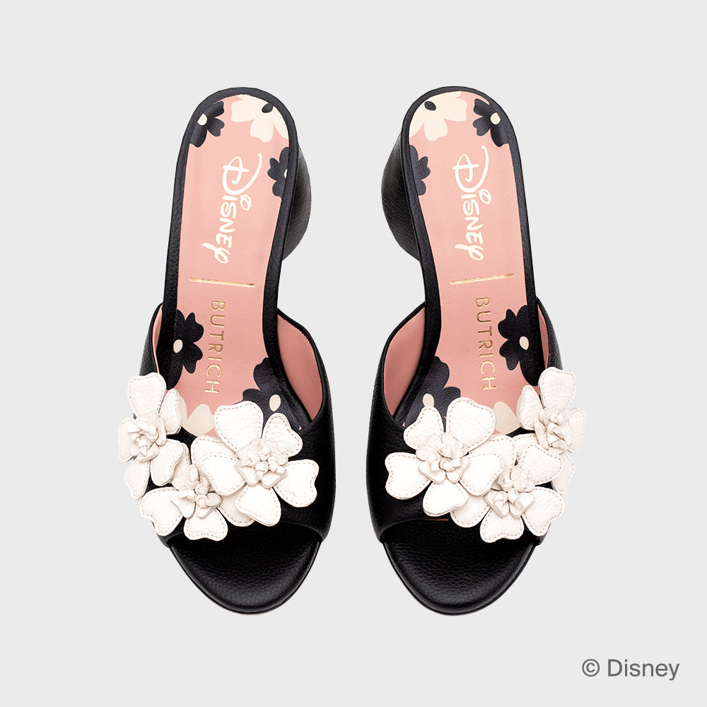 FLOWER PUMP NEGRO HUESO