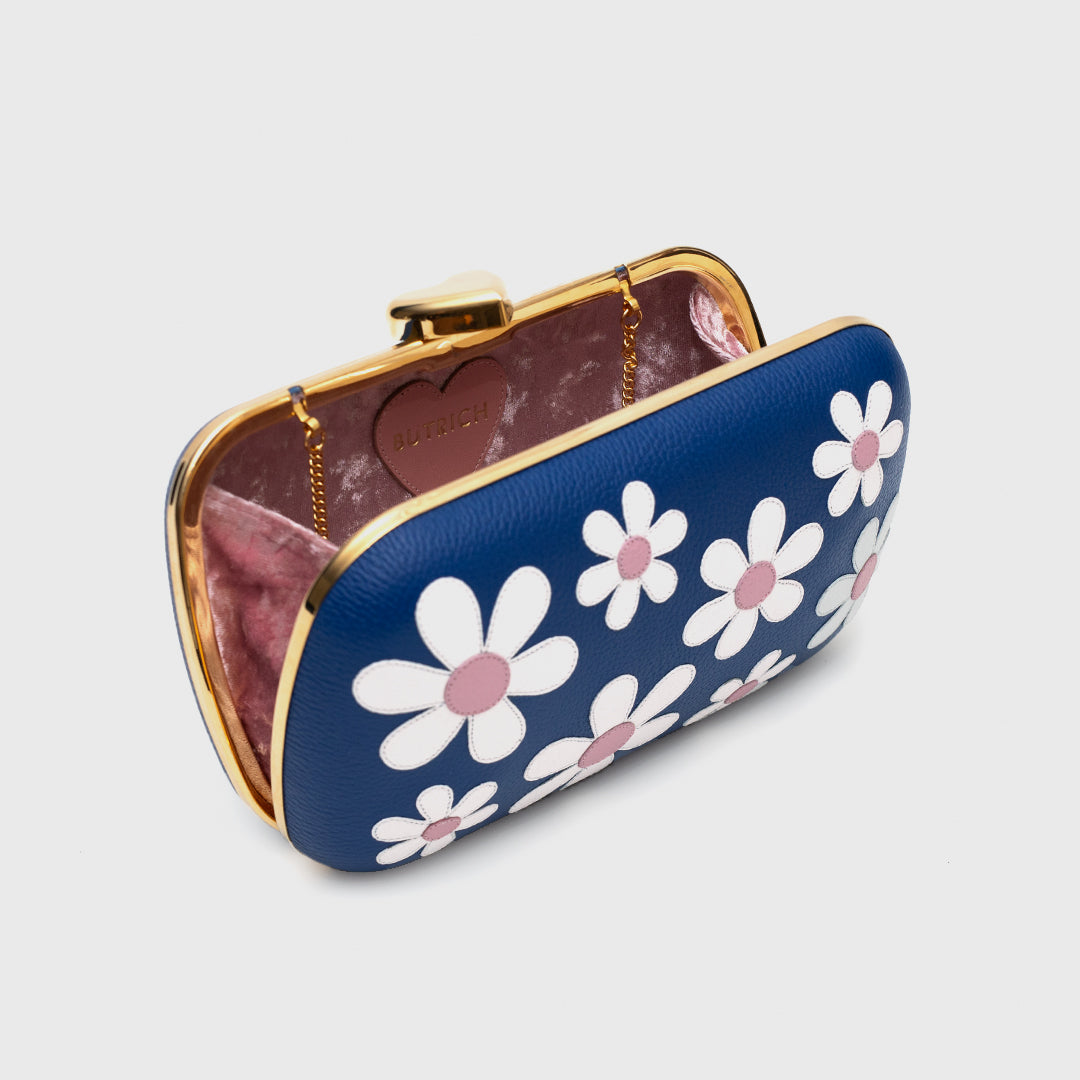 CLUTCH PILLBOX FREDA BLUE