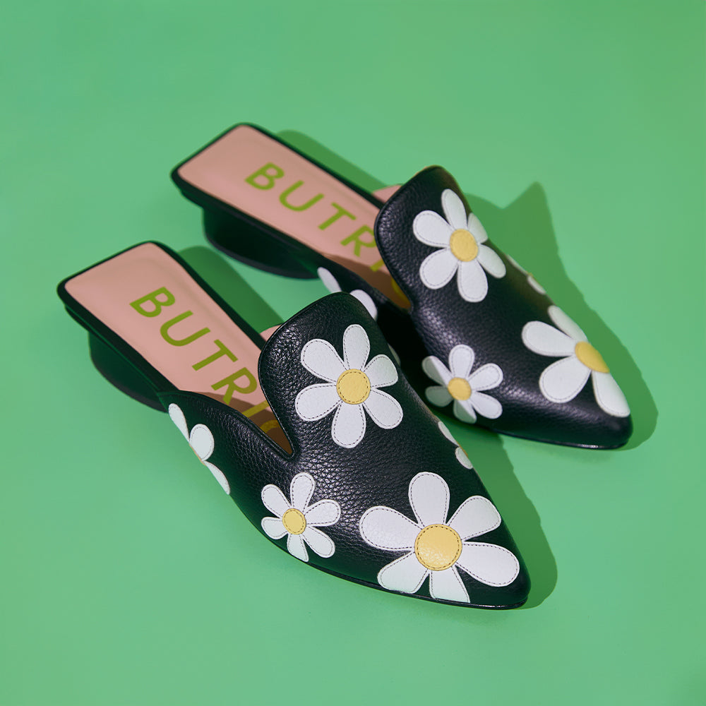 FREDA MULE FLAT NEGRO