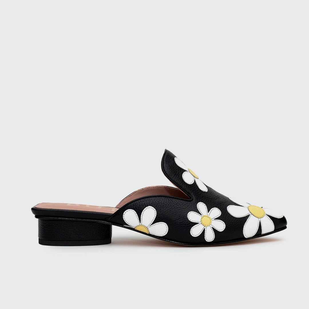 FREDA MULE FLAT NEGRO