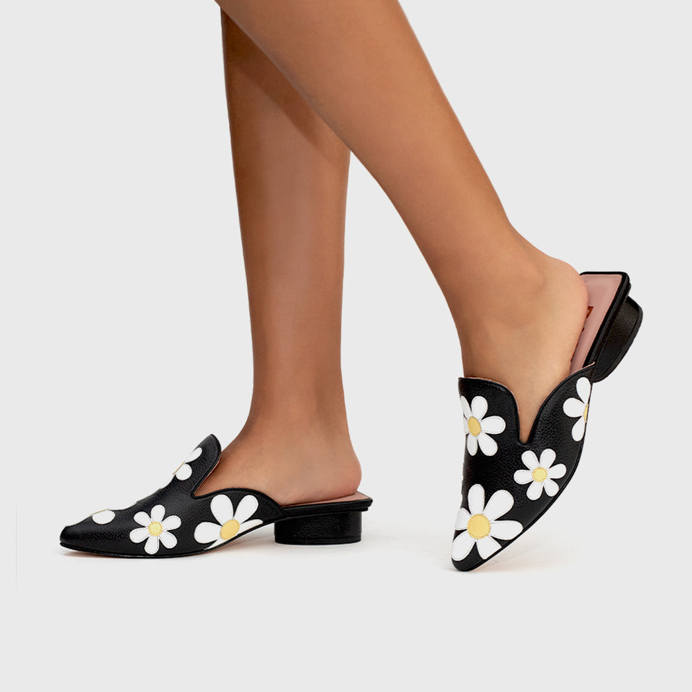 FREDA MULE FLAT NEGRO