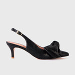 Cargue la imagen en el visor de la galería, GIANNA MIDI SLINGBACK NEGRO
