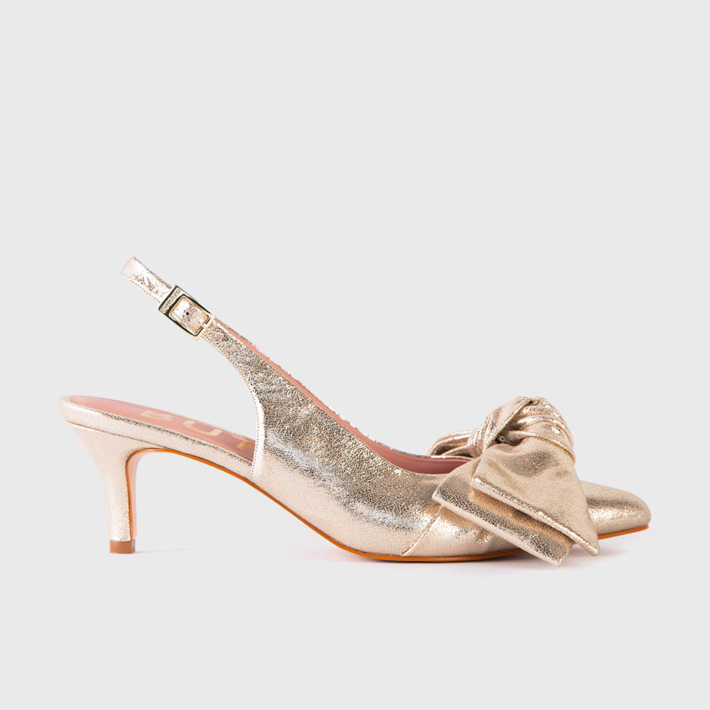 GIANNA MIDI SLINGBACK PLATINO ORO