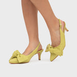 Cargue la imagen en el visor de la galería, GIANNA MIDI SLINGBACK VERDE LIMON
