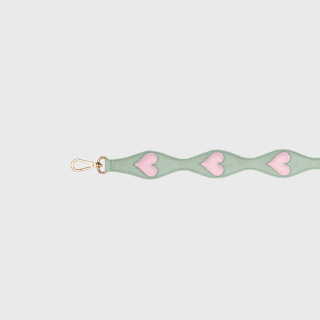 STRAP HEARTS VERDE ROSA