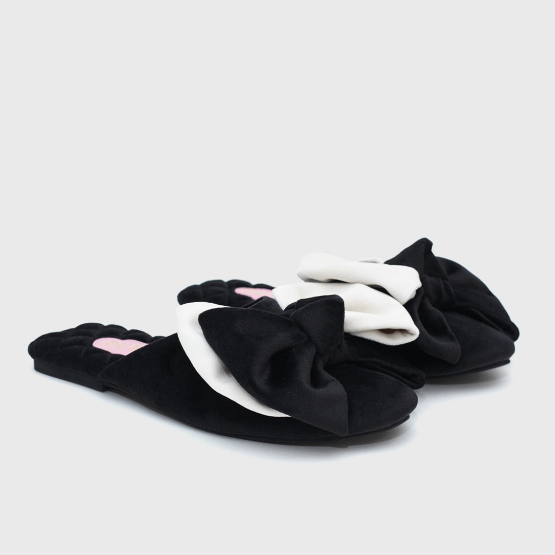 JAYNE SLIPPER BLACK BONE